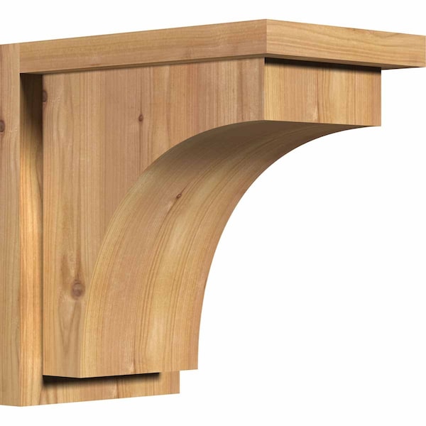 Ekena Millwork Huntington Smooth Corbel w/Backplate, Western Red Cedar, 7 1/2"W x 12"D x 12"H COR08X12X12HUN01SWR - main